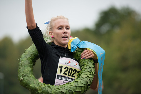 Sandra Eriksson laddar för Lidingöloppet