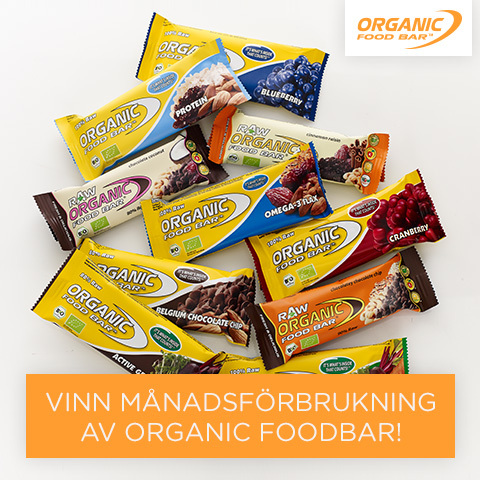 Just nu kan du vinna en månadsförbrukning av Organic Foodbar
