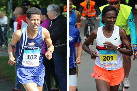 Isabellah Andersson och Abraham Adhanom vann SM i halvmarathon